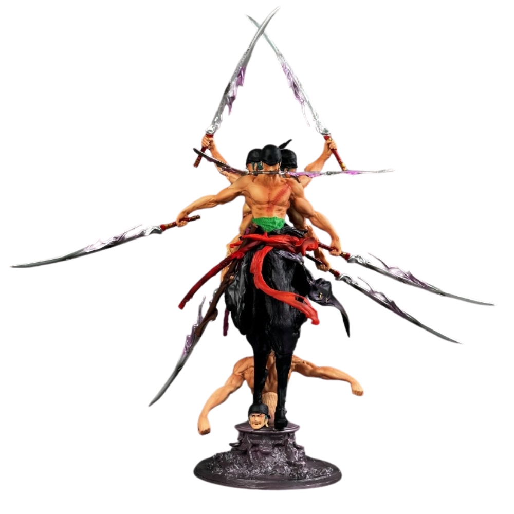 Mô Hình Zoro 3 đầu 6 tay dáng đứng có base